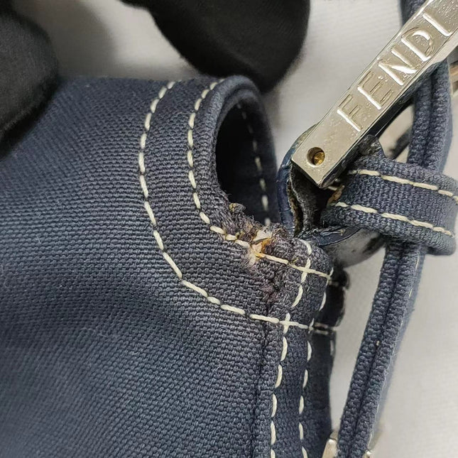 Sold FENDI Baguette Blue Denim
