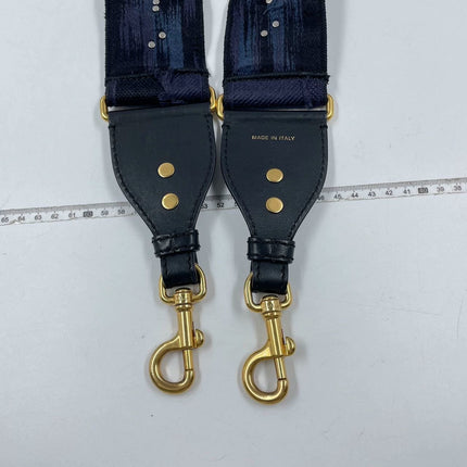 Sold Dior Saddle Blue Medium Grained Leather Handbag with Strap