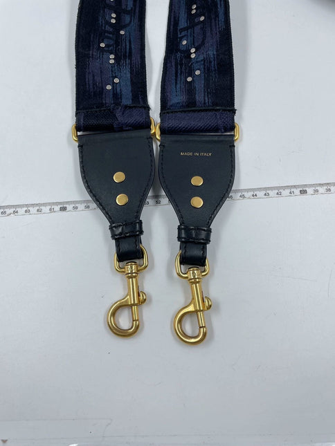 Sold Dior Saddle Blue Medium Grained Leather Handbag with Strap
