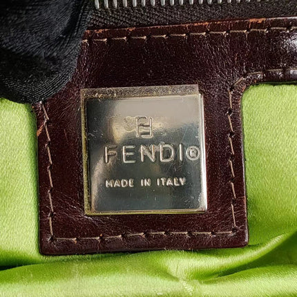 Sold FENDI Baguette Zucca Print with Flower Embroidery