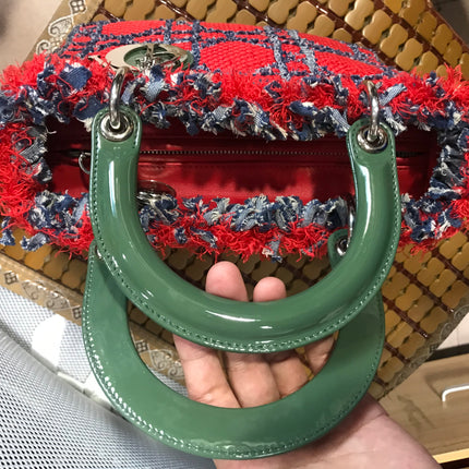 Sold Lady Dior Medium Tweed Handbag
