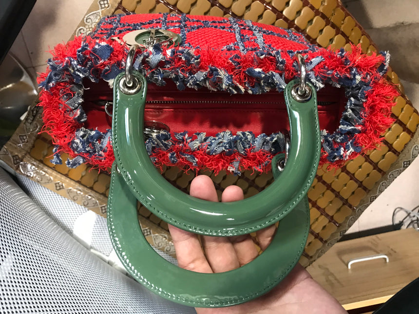 Sold Lady Dior Medium Tweed Handbag