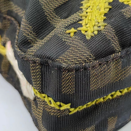 Sold FENDI Baguette Zucca Print with Flower Embroidery