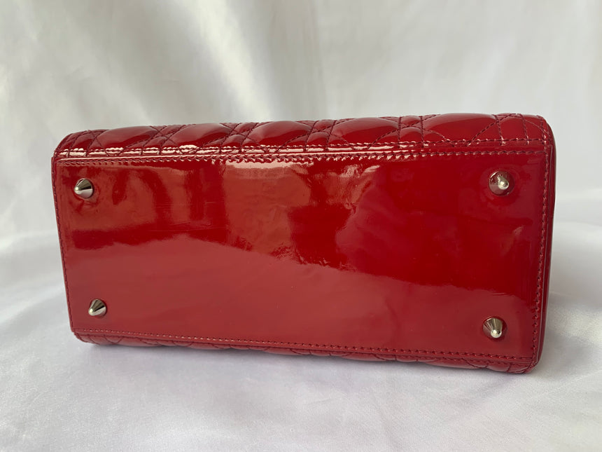 Sold Lady Dior Medium Red Patent Leather (France)
