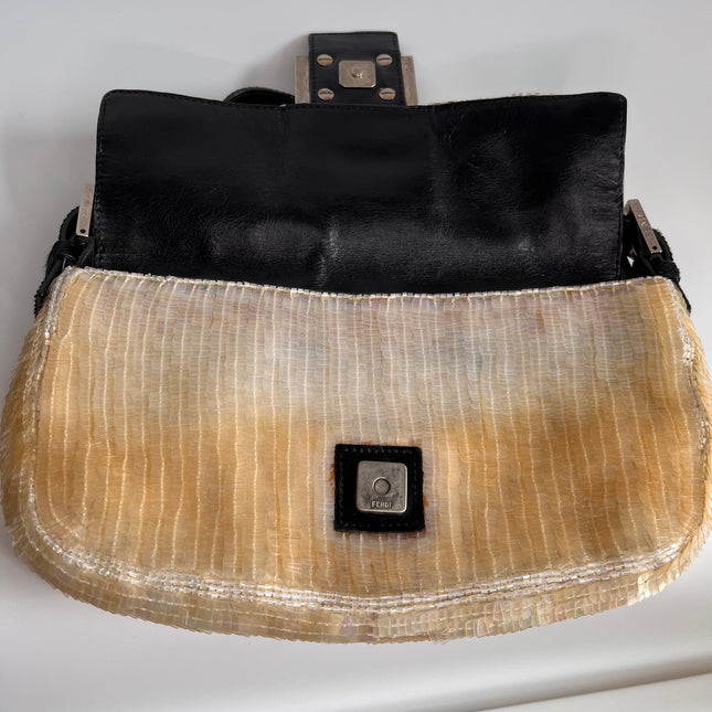 Sold Fendi Baguette in Cream Gold sequins
