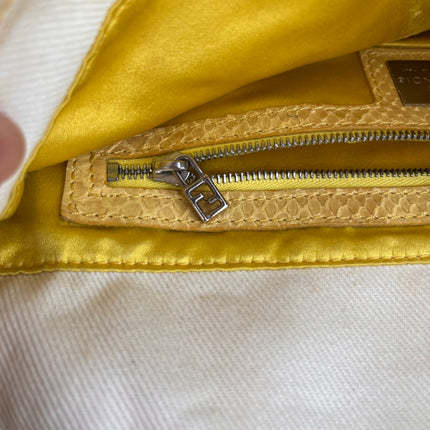 FENDI Baguette Cream canvas with Beads