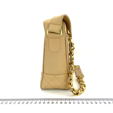 Chanel Camera Bag Beige with gold chains