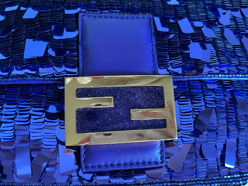 Fendi Baguette Purple Glitter Sequins Sex and City