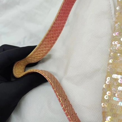 Sold Fendi Baguette Little Mermaid Glitter Pink circle sequins