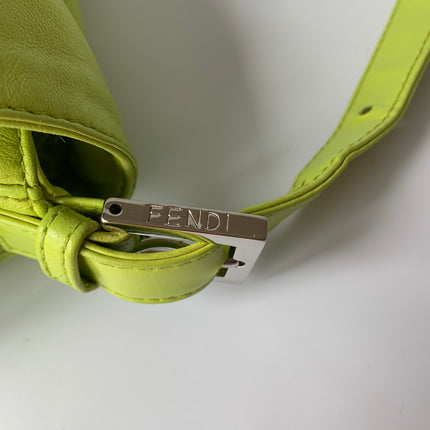 Sold Fendi Mamma Baguette Lime green lambskin leather