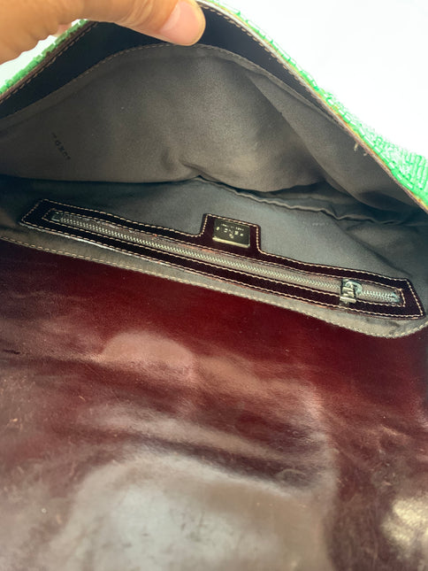 Sold Fendi Baguette Green beads Glitter
