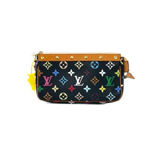 Louis Vuitton pochette accessoires black multicolour canvas-Luxbags