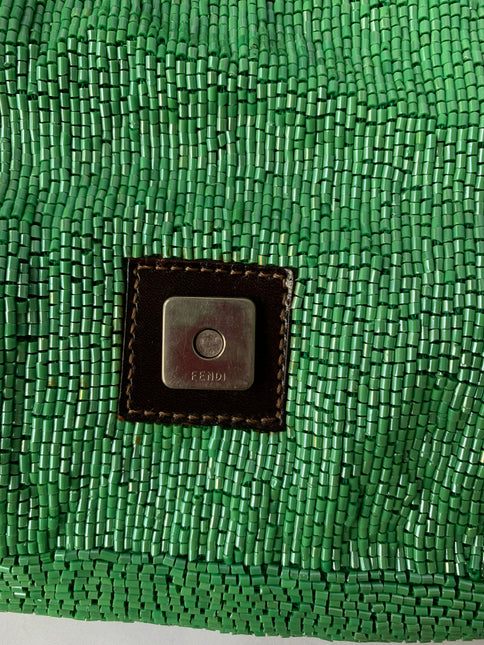 Sold Fendi Baguette Green beads Glitter
