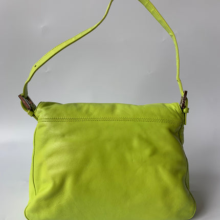 Sold Fendi Mamma Baguette Lime green lambskin leather