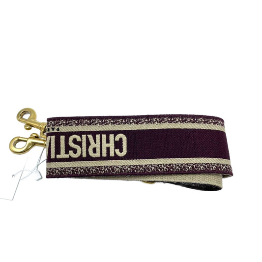 Dior Saddle Strap maroon canvas with Dior Logo-Luxbags