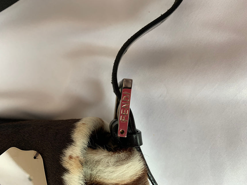 Sold Fendi Baguette Shoulderbag Ponyhair calfskin with metal plates
