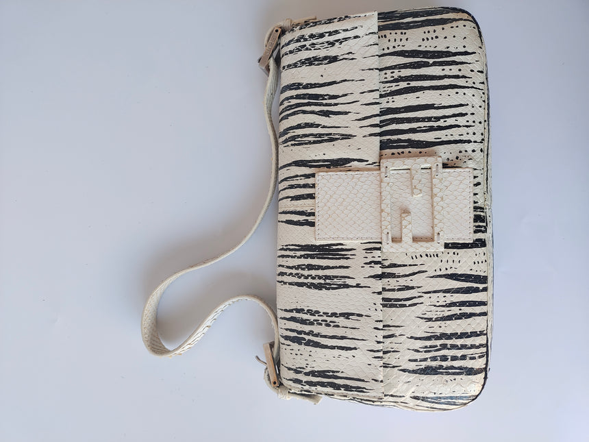 Sold Fendi Baguette in Python leather zebra print