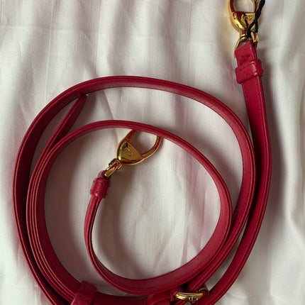 Sold Lady Dior Pink Mini handbag Cannage Leather with strap
