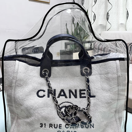 Sold Chanel Deauville Tote Medium White