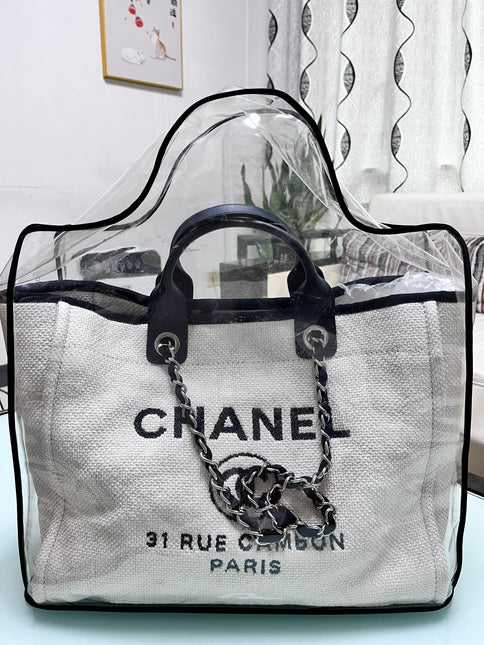 Sold Chanel Deauville Tote Medium White