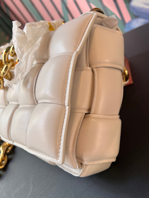 Sold Bottega Veneta Chain Cassete Ecru with gold chain