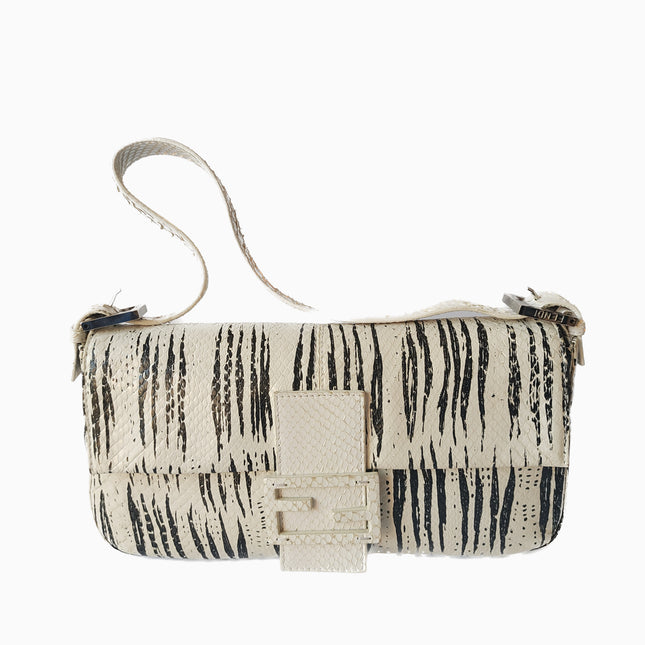 Sold Fendi Baguette in Python leather zebra print-Luxbags