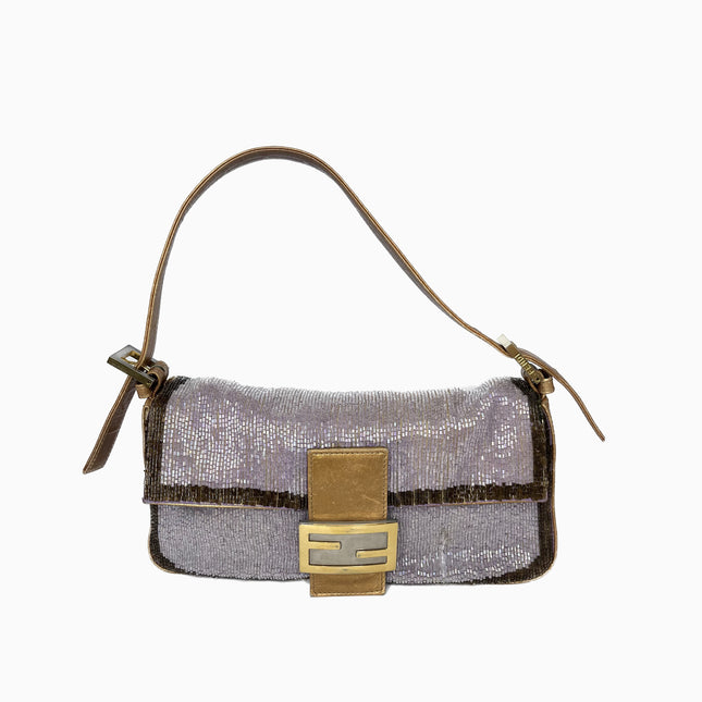 Sold FENDI Baguette Glitter beads Lilac-Luxbags