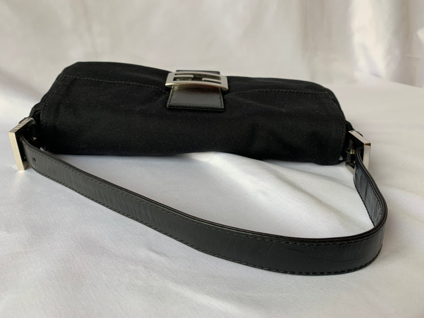Sold FENDI Baguette Black Cloth
