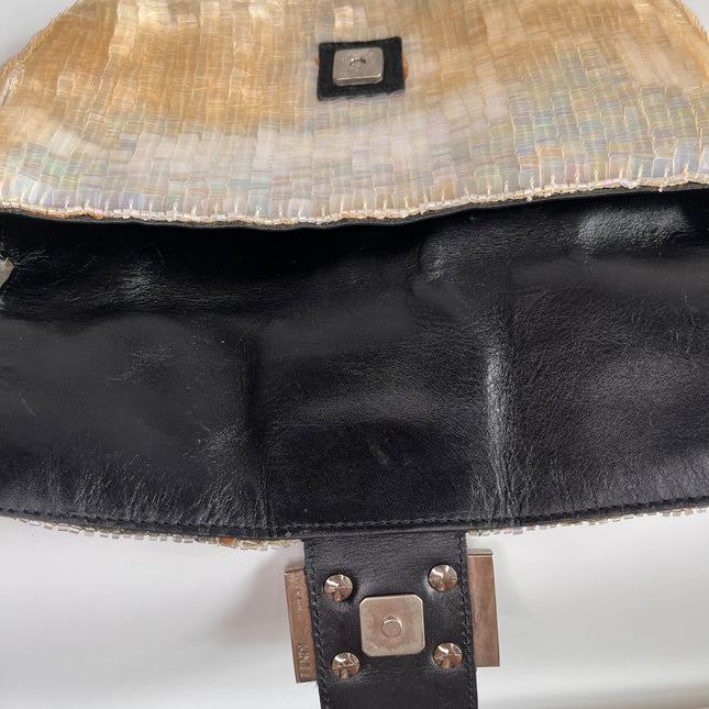 Sold Fendi Baguette in Cream Gold sequins