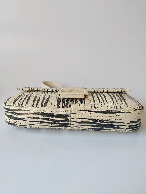Sold Fendi Baguette in Python leather zebra print