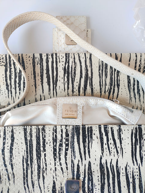 Sold Fendi Baguette in Python leather zebra print