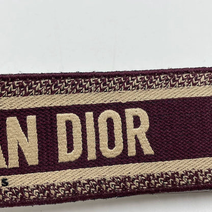 Dior Saddle Strap maroon canvas with Dior Logo