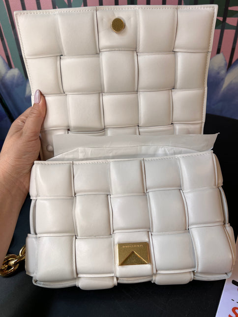 Sold Bottega Veneta Chain Cassete Ecru with gold chain