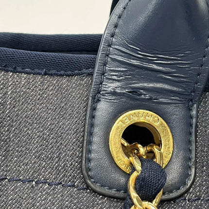 Sold Chanel Deauville Tote Denim Small