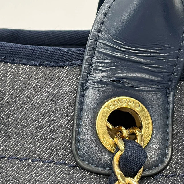 Sold Chanel Deauville Tote Denim Small