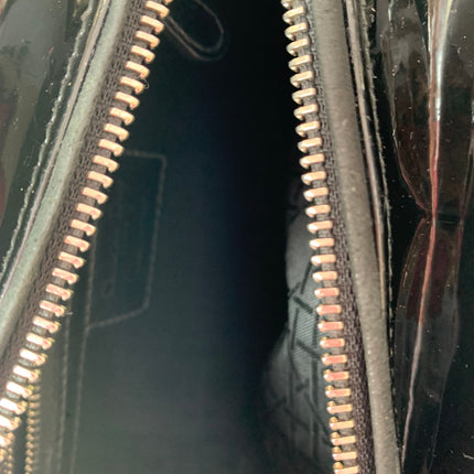 Sold Lady Dior Medium Bag Black Patent Leather