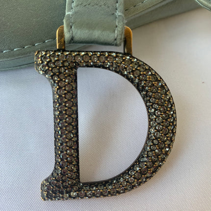 Sold Dior Saddle Mini Silk grey with crystals