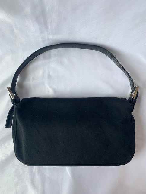 Sold FENDI Baguette Black Cloth Good Condition