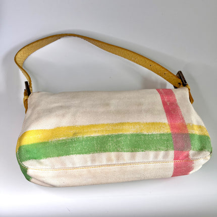 FENDI Baguette Cream canvas with Beads