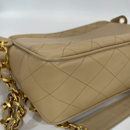 Chanel Camera Bag Beige with gold chains