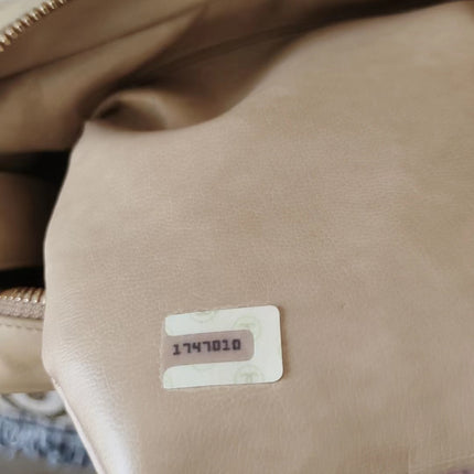 Chanel Camera Bag Beige with gold chains