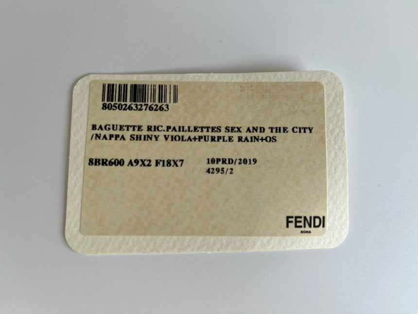 Fendi Baguette Purple Glitter Sequins Sex and City