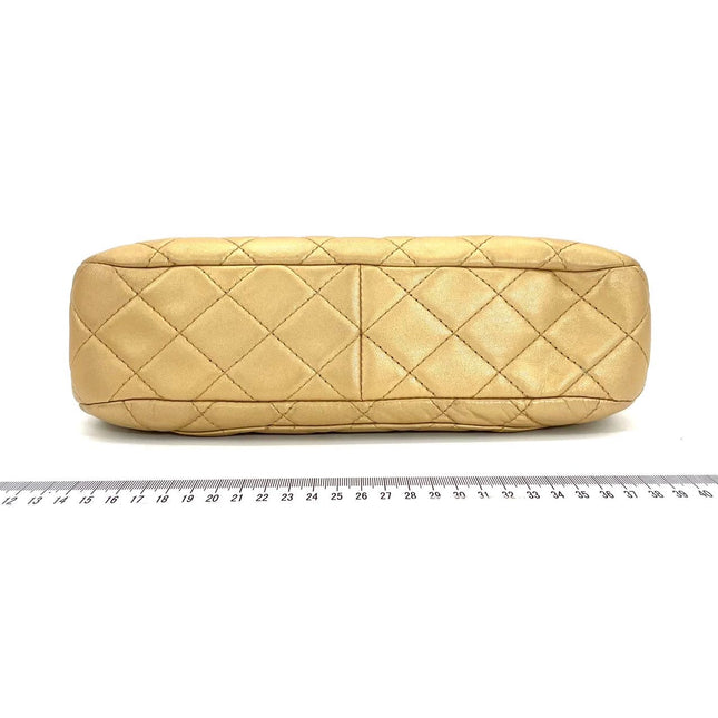 Sold Chanel Timeless/ Classic Flap Medium Gold Gem CC Turn lock
