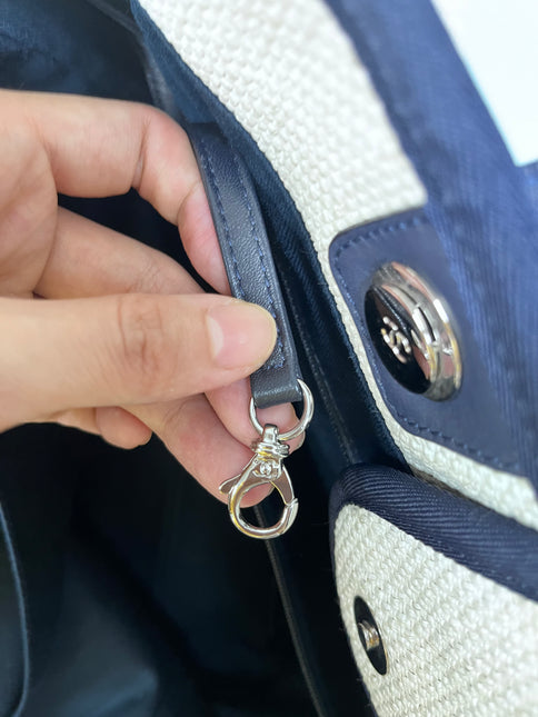 Sold Chanel Deauville Tote Medium White