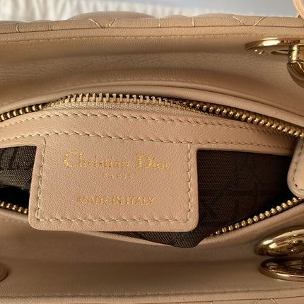 Sold Lady Dior Medium Bag Pink Cannage Leather