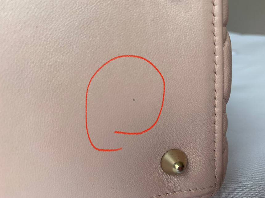 Sold Lady Dior Pink Cannage Leather Medium