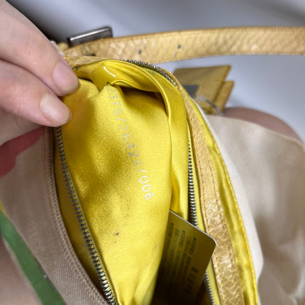 FENDI Baguette Cream canvas with Beads