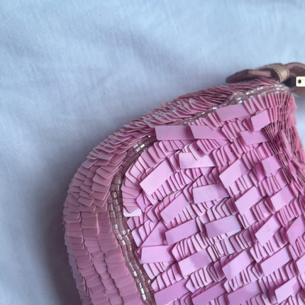 Sold Fendi Baguette Glitter Pink square sequins