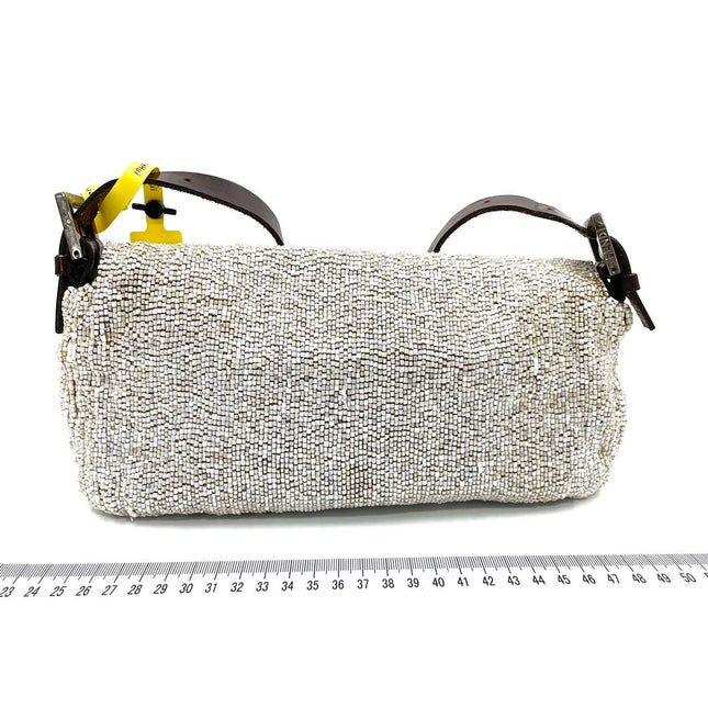 Sold FENDI Baguette White beads