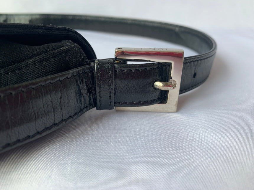 Sold FENDI Baguette Black Cloth Good Condition